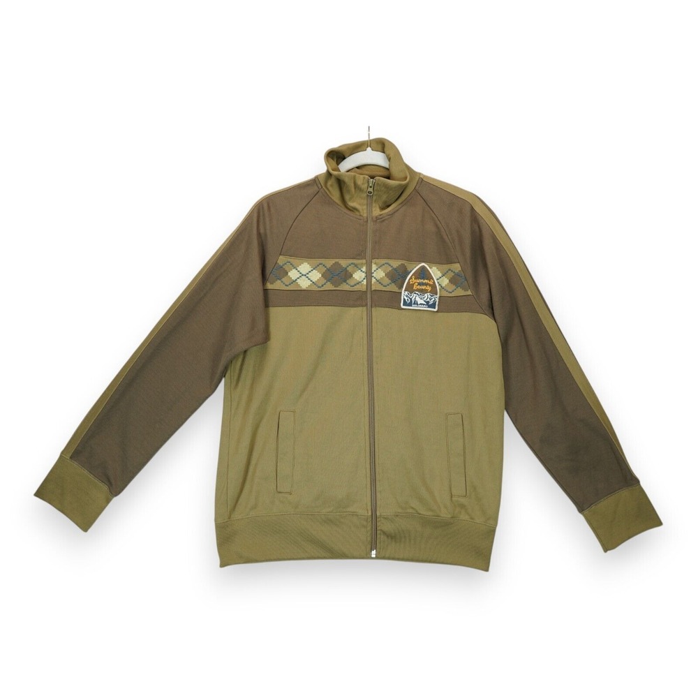 Fossil Jacket‎ Mens Medium Brown Full Zip Summit County Colorado Lightweight